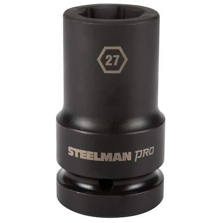 Steelman 1" Drive x 27mm 6-Point Deep Impact Socket 79289